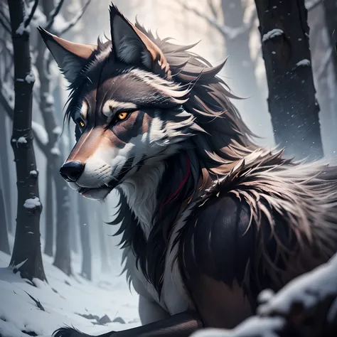 Wild wolf, ultra realistik, 8k,