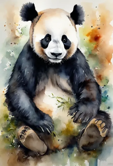panda dibujado por leonardo davinci