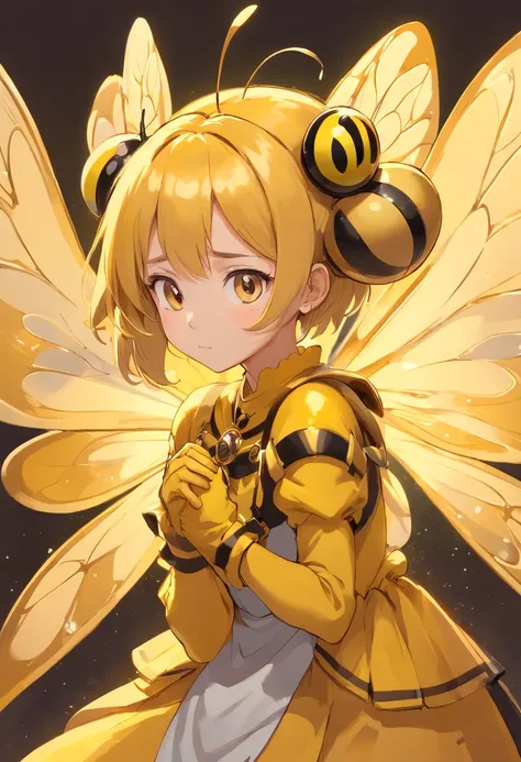 ((foto crua)), ((obra-prima)), Anthropomorphic humanoid honey bee wearing regal clothes, antennae, four arms, androgynous, bowin...