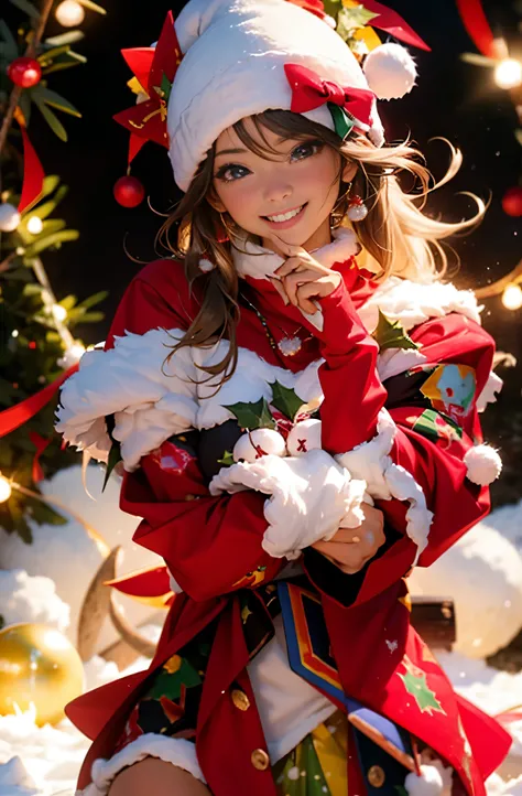 high-level image quality、Cute and beautiful、Smiling smile、My cheeks are red and I&#39;m shy、A beautiful woman standing in the da...