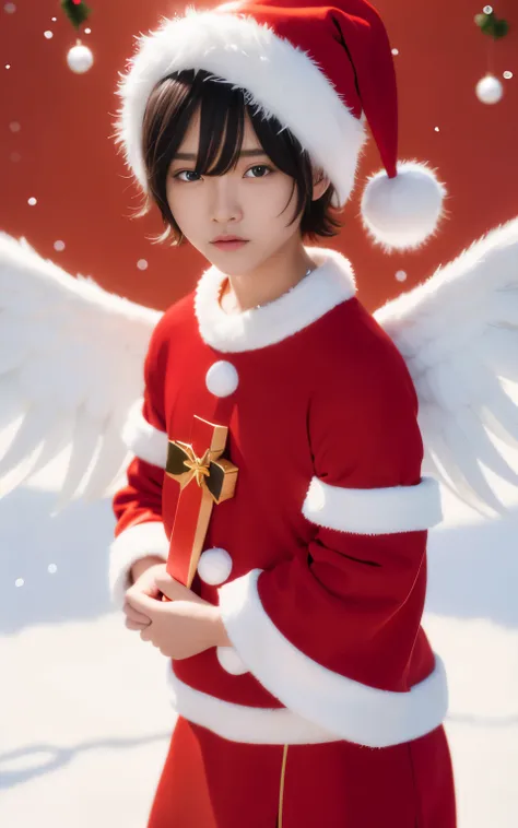 top-quality, 8K, ultra-detailliert, Pixar, (1 male:1.3), 22year old, Angelic appearance, (Short-haired black hair:1.5), Eyes are...