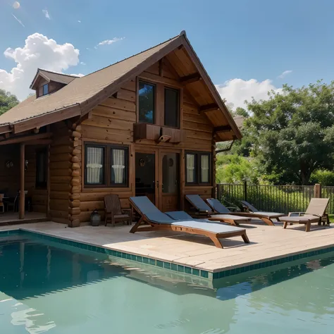 A house with land animals, water animals, air animals