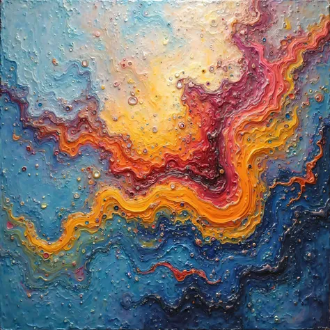Create epoxy resin painting fresko paint , beautiful , colors , cool color theme, shiny , glossy effect , 