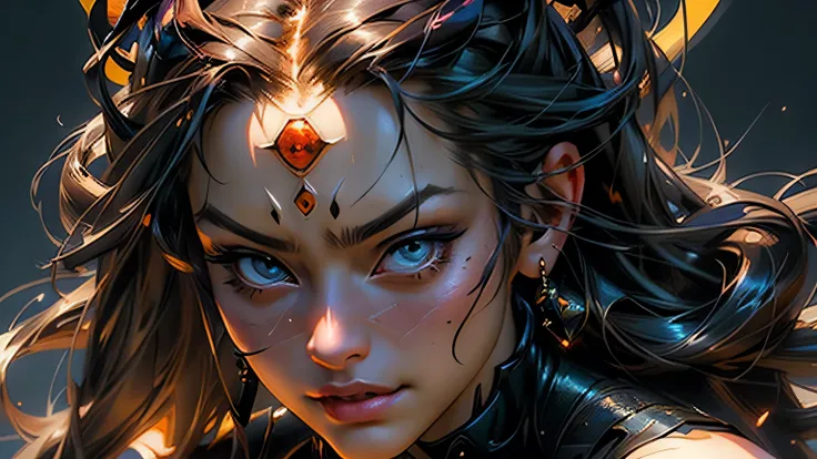 wgz style、Highly detailed beautiful woman portrait、Perfect female face、Classical Oil Painting、Masamune Shirow、William Tae Kim、 d...